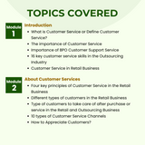 Customer Service Management Instructor Led Online Training