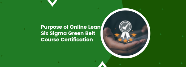 Purpose of Online Lean Six Sigma Course Certification