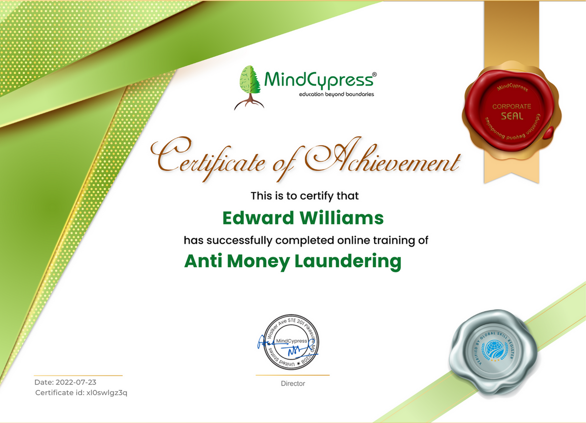 Anti Money Laundering Self Paced eLearning Course & MindCypress