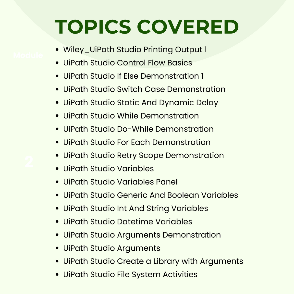 Robotics Process Automation UI Path Self Paced eLearning Course